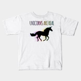 Unicorns are Real Rainbow Version Kids T-Shirt